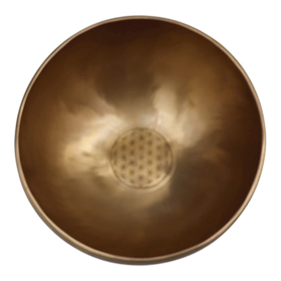 ✨ Bol chantant tibétain – Édition Lotus / Fleur de vie ✨ Mi 168.4 Hz - Si 500.2 Hz
