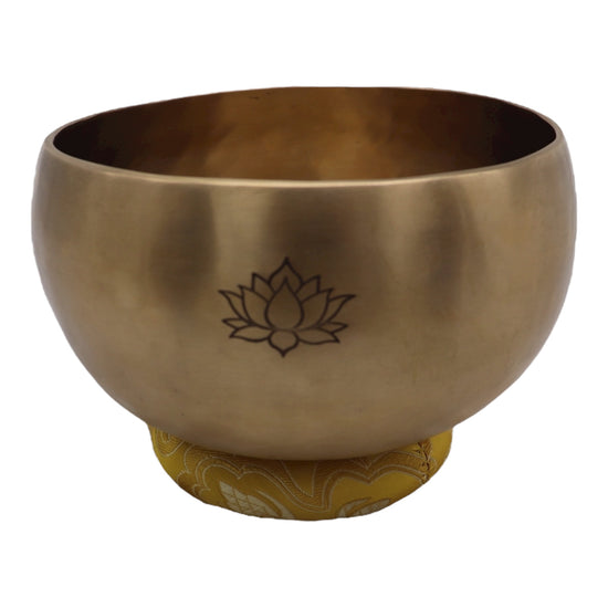 ✨ Bol chantant tibétain – Édition Lotus / Fleur de vie ✨ Sol