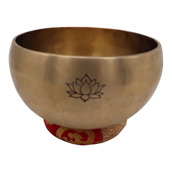 ✨ Bol chantant tibétain – Édition Lotus / Fleur de vie ✨ Sol