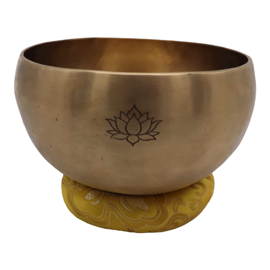 ✨ Bol chantant tibétain – Édition Lotus / Fleur de vie ✨ Mi 168.4 Hz - Si 500.2 Hz