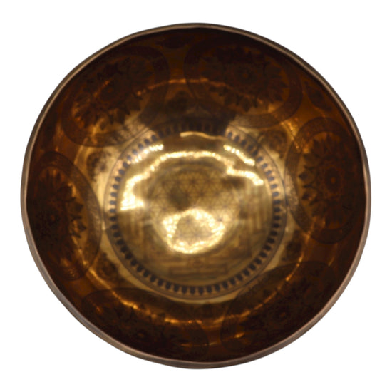 ✨ Bol chantant tibétain – Édition Gravé Fleur de vie ✨ Fa